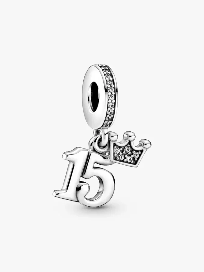 15th Birthday Dangle Charm aus Sterlingsilber