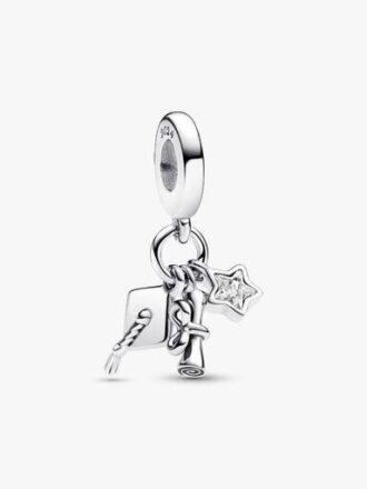 2024 Abschluss-Dangle Charm – Sterlingsilber