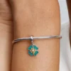 2025 Vierblättriges Kleeblatt-Dangle Charm mit im Labor gezüchtetem Diamanten, 0,009 ct insgesamt, Sterlingsilber, 14-karätige Vergoldung 2025 Vierblättriges Kleeblatt-Dangle Charm mit im Labor gezüchtetem Diamanten, 0,009 ct insgesamt, Sterlingsilber, 14-karätige Vergoldung