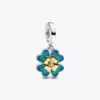 2025 Vierblättriges Kleeblatt-Dangle Charm mit im Labor gezüchtetem Diamanten, 0,009 ct insgesamt, Sterlingsilber, 14-karätige Vergoldung 2025 Vierblättriges Kleeblatt-Dangle Charm mit im Labor gezüchtetem Diamanten, 0,009 ct insgesamt, Sterlingsilber, 14-karätige Vergoldung