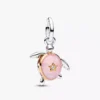 2026 Dangle Charm mit rosa Meeresschildkröte und im Labor gezüchtetem Diamanten, 0,007 ct insgesamt, Sterlingsilber, 14-karätige Vergoldung 2026 Dangle Charm mit rosa Meeresschildkröte und im Labor gezüchtetem Diamanten, 0,007 ct insgesamt, Sterlingsilber, 14-karätige Vergoldung