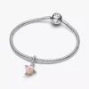 2026 Dangle Charm mit rosa Meeresschildkröte und im Labor gezüchtetem Diamanten, 0,007 ct insgesamt, Sterlingsilber, 14-karätige Vergoldung 2026 Dangle Charm mit rosa Meeresschildkröte und im Labor gezüchtetem Diamanten, 0,007 ct insgesamt, Sterlingsilber, 14-karätige Vergoldung