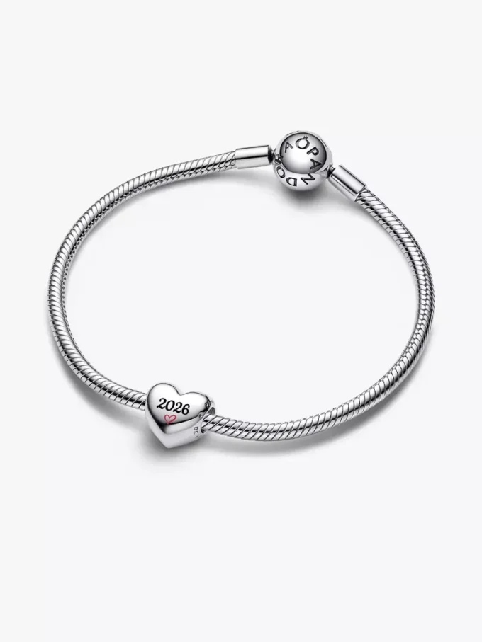 2026 Herz-Charm aus Sterlingsilber