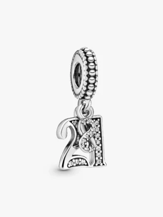 21. Geburtstag-Dangle Charm aus Sterlingsilber
