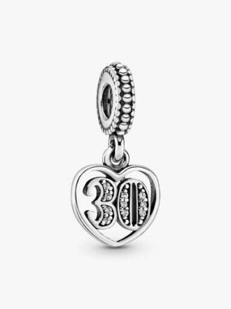 30th Celebration Dangle Charm – Sterlingsilber