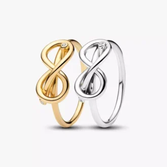 „Always Together“-Infinity-Knoten-Ringe, 2er-Set