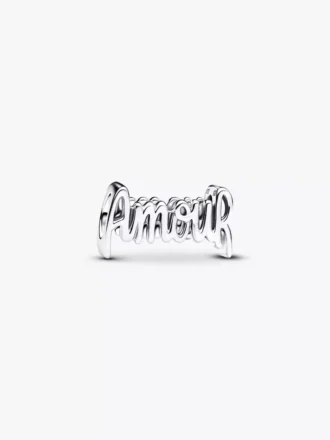 Amour-Charm mit Schriftzug aus Sterlingsilber