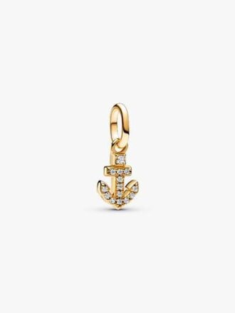 Anchor Mini Dangle Charm – 14 Karat vergoldet