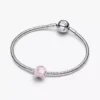 Anhänger „Liebeswürfel“ aus rosa Murano Glass und Sterlingsilber Anhänger „Liebeswürfel“ aus rosa Murano Glass und Sterlingsilber