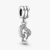 Anhänger mit ineinander verschlungenen Herzen als Dangle Charm aus Sterlingsilber