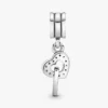 Anhänger mit ineinander verschlungenen Herzen als Dangle Charm aus Sterlingsilber