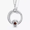 Anhänger-Set „Eternity Circle O Pendant“ mit Geburtsstein für Januar, 3er-Set Anhänger-Set „Eternity Circle O Pendant“ mit Geburtsstein für Januar, 3er-Set