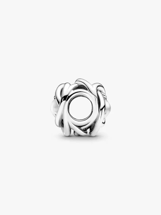 April Clear Eternity Circle Charm aus Sterlingsilber April Clear Eternity Circle Charm aus Sterlingsilber