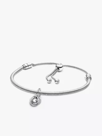 April Eternity Circle Dangle Charm Armband-Set, 2er-Set April Eternity Circle Dangle Charm Armband-Set, 2er-Set