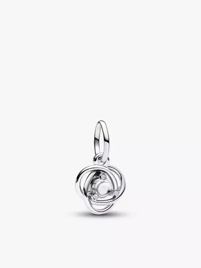 April Eternity Circle Dangle Charm Armband-Set, 2er-Set April Eternity Circle Dangle Charm Armband-Set, 2er-Set