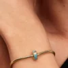 Aquablauer Clip Charm, 14 Karat vergoldet Aquablauer Clip Charm, 14 Karat vergoldet