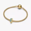 Aquablauer Clip Charm, 14 Karat vergoldet Aquablauer Clip Charm, 14 Karat vergoldet
