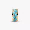 Aquablauer Clip Charm, 14 Karat vergoldet Aquablauer Clip Charm, 14 Karat vergoldet