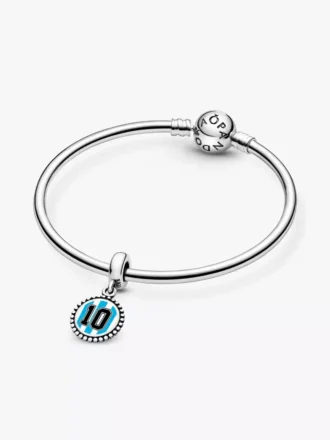 Argentinien #10 Fußball-Charm aus Sterlingsilber Argentinien #10 Fußball-Charm aus Sterlingsilber