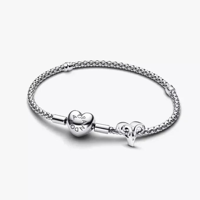 Aries-Sternzeichen-Charm-Armband-Set mit 2 Stücken