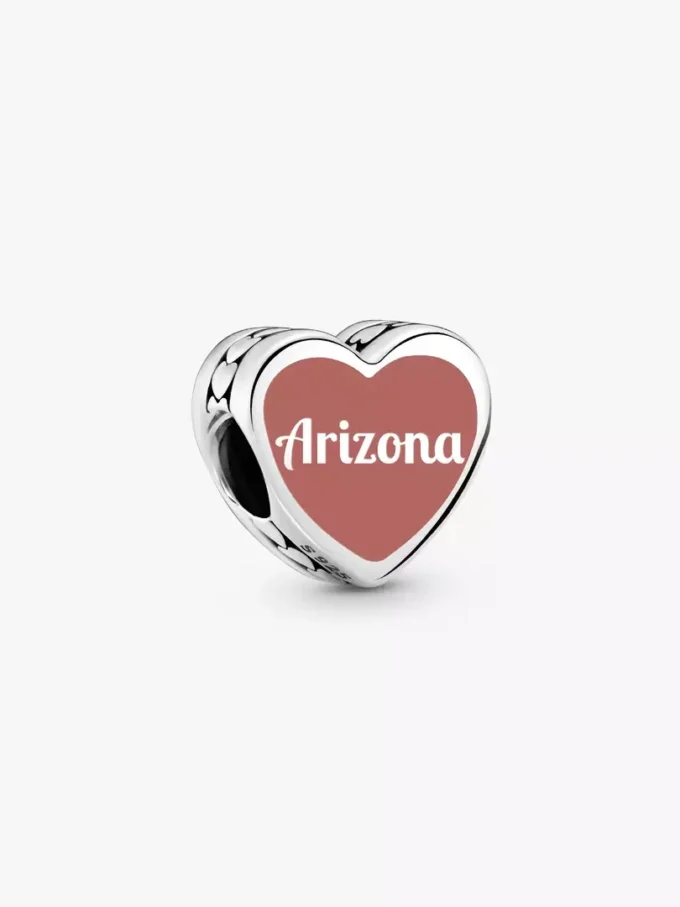 Arizona-Herz-Charm aus Sterlingsilber Arizona-Herz-Charm aus Sterlingsilber