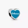 Arkansas-Herz-Charm aus Sterlingsilber Arkansas-Herz-Charm aus Sterlingsilber