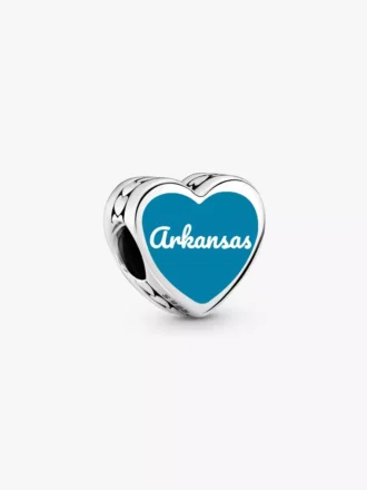 Arkansas-Herz-Charm aus Sterlingsilber