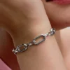 Armband aus Sterlingsilber mit fünf aufklappbaren Gliedern Armband aus Sterlingsilber mit fünf aufklappbaren Gliedern