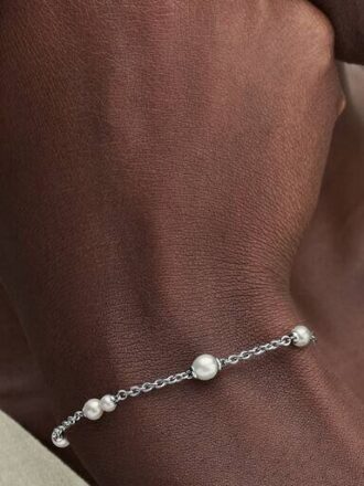 Armband mit behandelten Süßwasser-Zuchtperlen – Sterlingsilber Armband mit behandelten Süßwasser-Zuchtperlen – Sterlingsilber