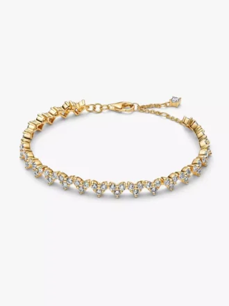 Armband mit dreifachem Steinhart 14-karätige Vergoldung Armband mit dreifachem Steinhart 14-karätige Vergoldung