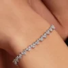 Armband mit dreifachem Steinherz aus Sterlingsilber Armband mit dreifachem Steinherz aus Sterlingsilber