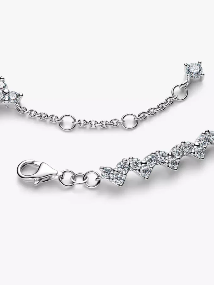 Armband mit dreifachem Steinherz aus Sterlingsilber Armband mit dreifachem Steinherz aus Sterlingsilber