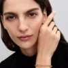 Armband mit feiner Gliederkette, 14-karätig vergoldet Armband mit feiner Gliederkette, 14-karätig vergoldet