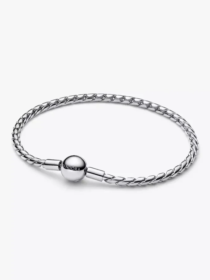 Armband mit Flügelkette und rundem Verschluss aus Sterlingsilber Armband mit Flügelkette und rundem Verschluss aus Sterlingsilber