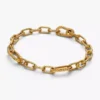 Armband mit feiner Gliederkette, 14-karätig vergoldet Armband mit feiner Gliederkette, 14-karätig vergoldet