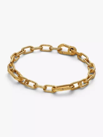 Armband mit feiner Gliederkette, 14-karätig vergoldet Armband mit feiner Gliederkette, 14-karätig vergoldet