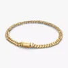 Armband mit kubanischer Kette, 14-karätig vergoldet Armband mit kubanischer Kette, 14-karätig vergoldet