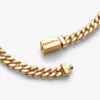Armband mit kubanischer Kette, 14-karätig vergoldet Armband mit kubanischer Kette, 14-karätig vergoldet