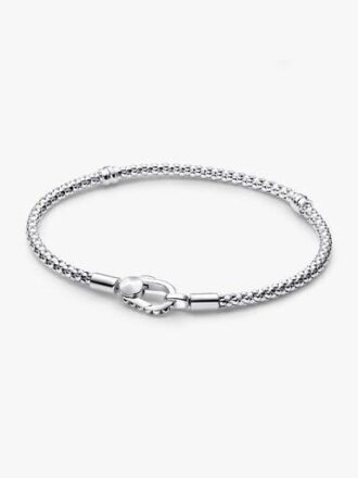 Armband mit Nietenverschluss und Kette – Sterlingsilber Armband mit Nietenverschluss und Kette – Sterlingsilber