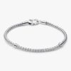 Armband mit Nietenverschluss und Kette – Sterlingsilber Armband mit Nietenverschluss und Kette – Sterlingsilber