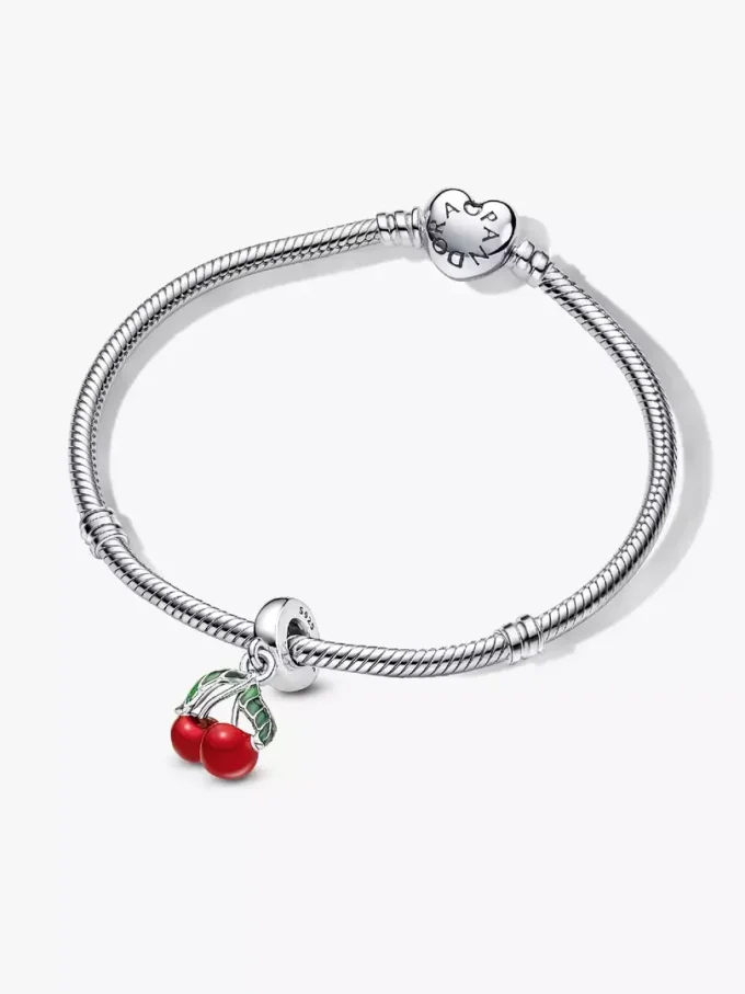 Armband-Set mit Kirsch-Dangle Charms, 2er-Set Armband-Set mit Kirsch-Dangle Charms, 2er-Set