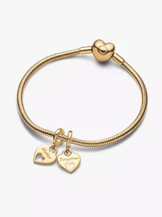 Armband-Set mit teilbarem Herz-Charm für Mutter und Tochter 2 Stück Armband-Set mit teilbarem Herz-Charm für Mutter und Tochter 2 Stück