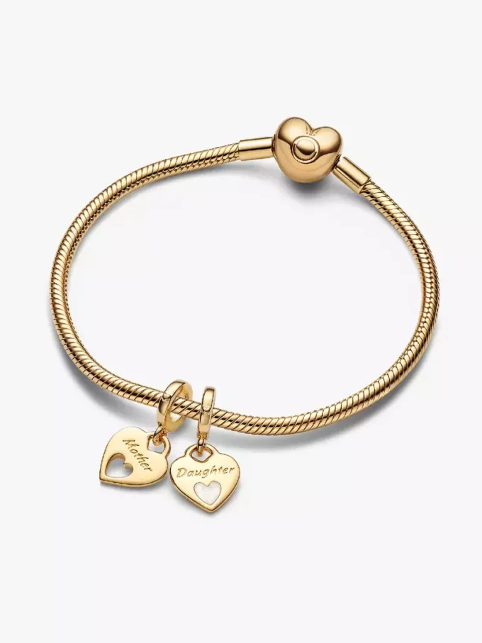 Armband-Set mit teilbarem Herz-Charm für Mutter und Tochter 2 Stück Armband-Set mit teilbarem Herz-Charm für Mutter und Tochter 2 Stück
