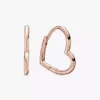 Asymmetrische Herz-Ohrringe, 14 Karat Roségold-Beschichtung Asymmetrische Herz-Ohrringe, 14 Karat Roségold-Beschichtung