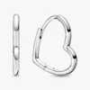 Asymmetrische Herz-Ohrringe aus Sterlingsilber Asymmetrische Herz-Ohrringe aus Sterlingsilber