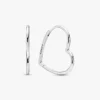 Asymmetrische Herz-Ohrringe aus Sterlingsilber Asymmetrische Herz-Ohrringe aus Sterlingsilber