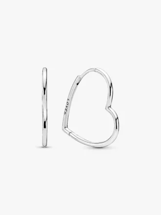 Asymmetrische Herz-Ohrringe aus Sterlingsilber