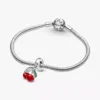 Asymmetrischer Dangle Charm mit Kirschen aus Sterlingsilber Asymmetrischer Dangle Charm mit Kirschen aus Sterlingsilber