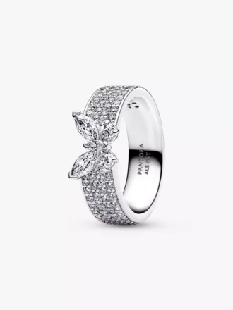 Auffälliger Ring mit funkelndem Schmetterling aus Sterlingsilber