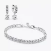 Auffälliges, funkelndes Tennis-Armband- und Ohrring-Set (2er-Set) Auffälliges, funkelndes Tennis-Armband- und Ohrring-Set (2er-Set)